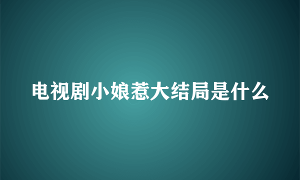 电视剧小娘惹大结局是什么