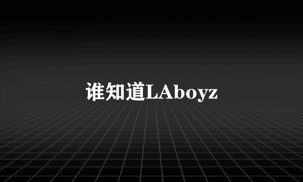 谁知道LAboyz