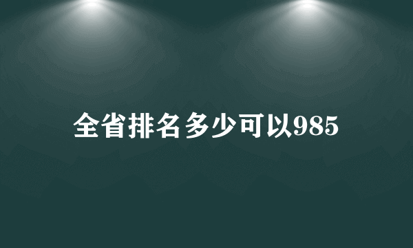 全省排名多少可以985