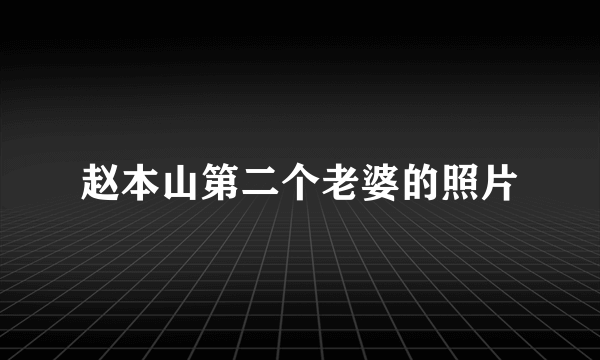 赵本山第二个老婆的照片