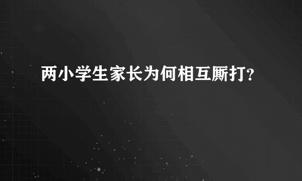 两小学生家长为何相互厮打？