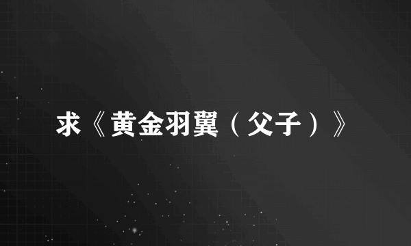 求《黄金羽翼（父子）》