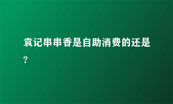 袁记串串香是自助消费的还是?