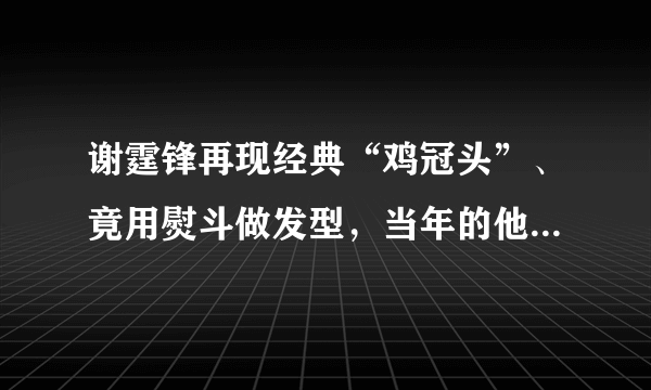 谢霆锋再现经典“鸡冠头”、竟用熨斗做发型，当年的他有哪些惊为天人的造型？