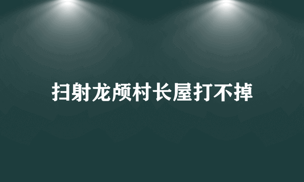 扫射龙颅村长屋打不掉