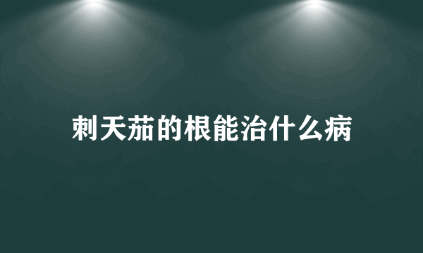 刺天茄的根能治什么病