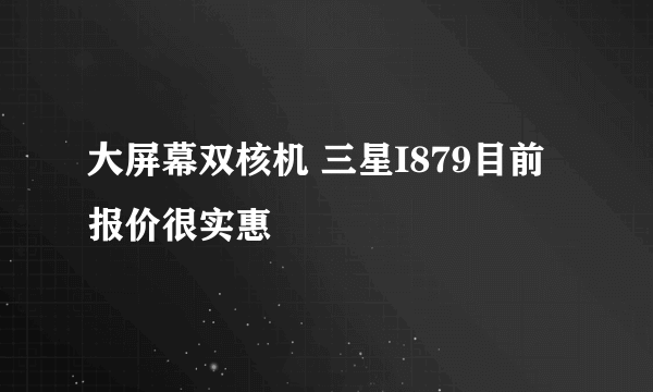 大屏幕双核机 三星I879目前报价很实惠