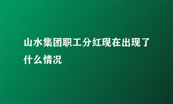 山水集团职工分红现在出现了什么情况