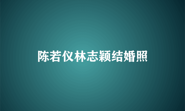 陈若仪林志颖结婚照