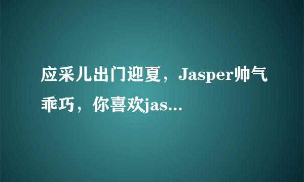 应采儿出门迎夏，Jasper帅气乖巧，你喜欢jasper吗？