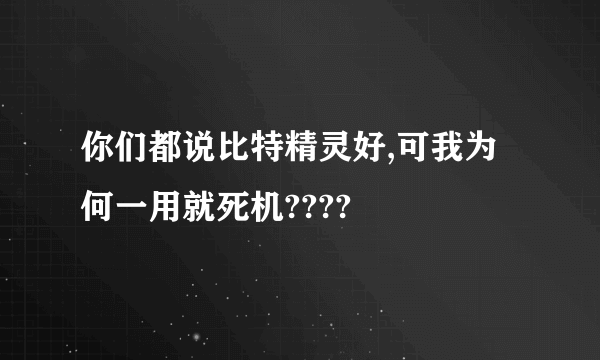 你们都说比特精灵好,可我为何一用就死机????