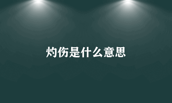 灼伤是什么意思