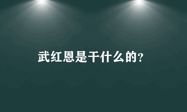 武红恩是干什么的？