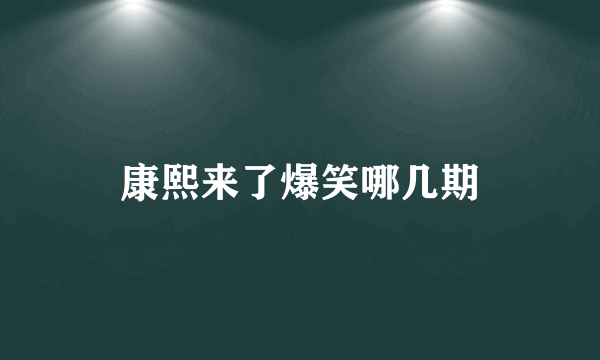 康熙来了爆笑哪几期