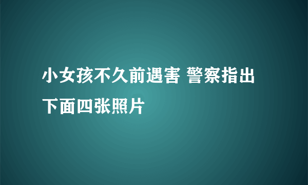 小女孩不久前遇害 警察指出下面四张照片