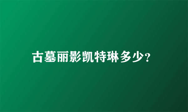 古墓丽影凯特琳多少？