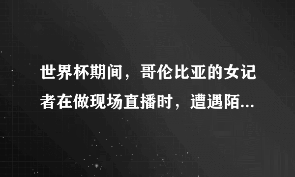 世界杯期间，哥伦比亚的女记者在做现场直播时，遭遇陌生球迷袭胸和强吻，对此你是怎么看的？