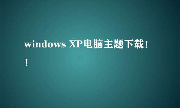 windows XP电脑主题下载！！