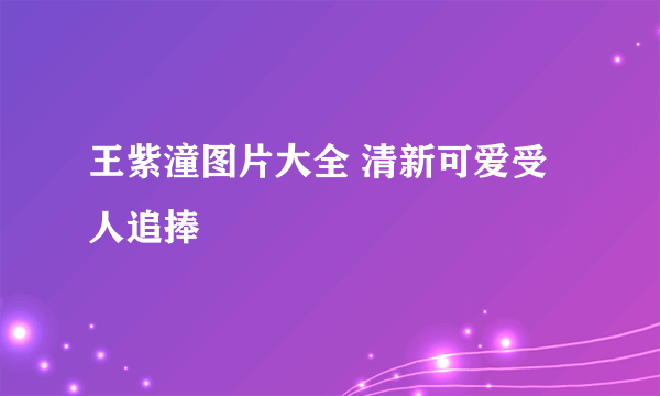 王紫潼图片大全 清新可爱受人追捧