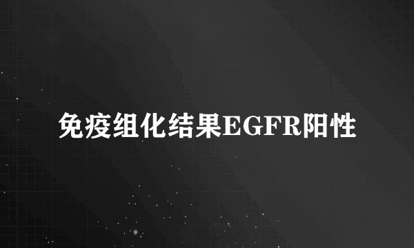 免疫组化结果EGFR阳性