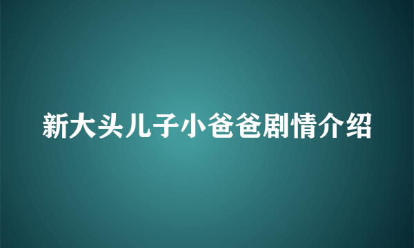 新大头儿子小爸爸剧情介绍