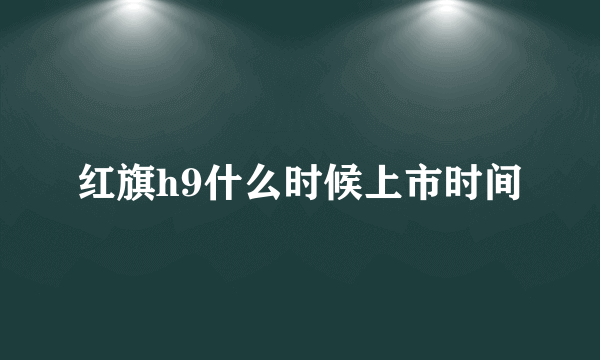 红旗h9什么时候上市时间