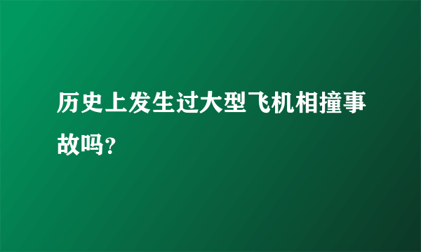 历史上发生过大型飞机相撞事故吗？