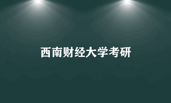 西南财经大学考研