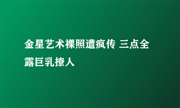 金星艺术裸照遭疯传 三点全露巨乳撩人