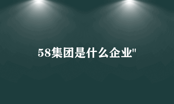 58集团是什么企业