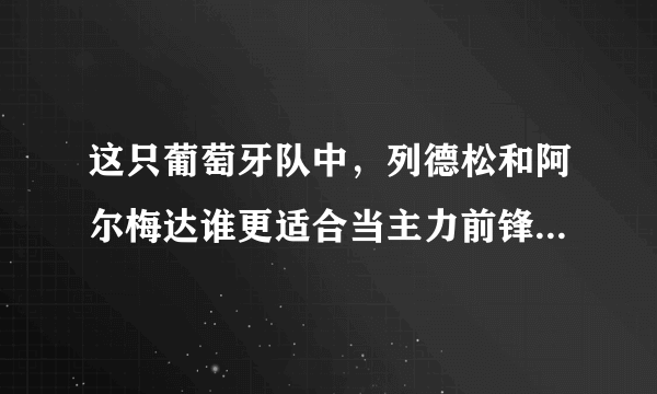 这只葡萄牙队中，列德松和阿尔梅达谁更适合当主力前锋？请说明，谢谢~~