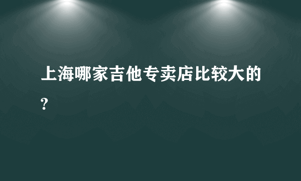 上海哪家吉他专卖店比较大的?