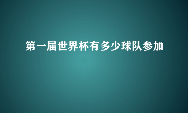 第一届世界杯有多少球队参加