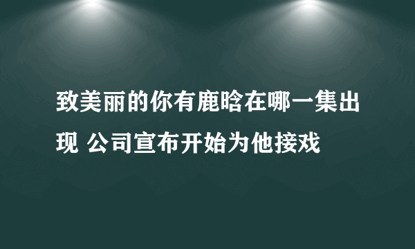 致美丽的你有鹿晗在哪一集出现 公司宣布开始为他接戏