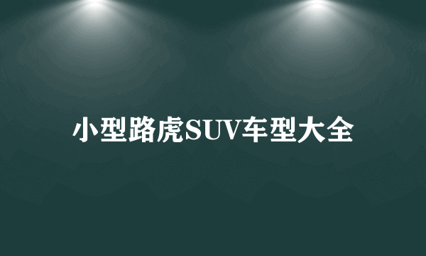 小型路虎SUV车型大全