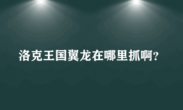 洛克王国翼龙在哪里抓啊？