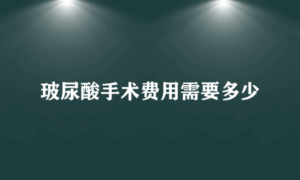 玻尿酸手术费用需要多少