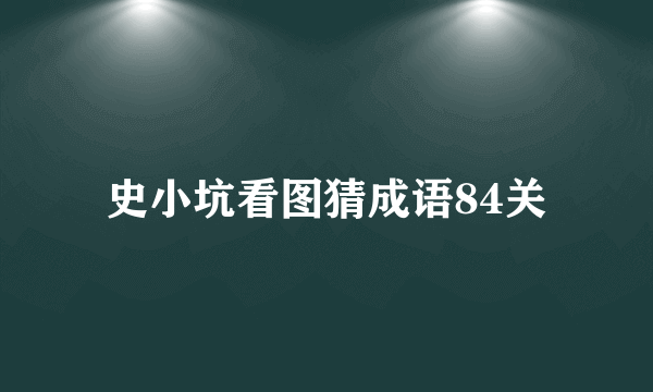 史小坑看图猜成语84关