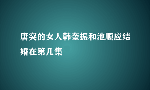 唐突的女人韩奎振和池顺应结婚在第几集