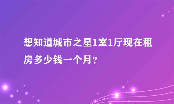 想知道城市之星1室1厅现在租房多少钱一个月？