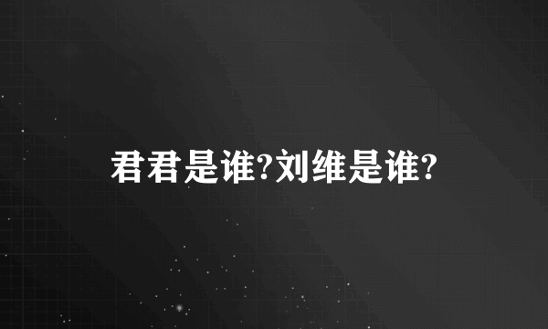 君君是谁?刘维是谁?