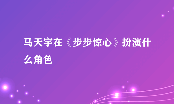 马天宇在《步步惊心》扮演什么角色