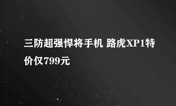 三防超强悍将手机 路虎XP1特价仅799元