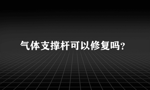 气体支撑杆可以修复吗？