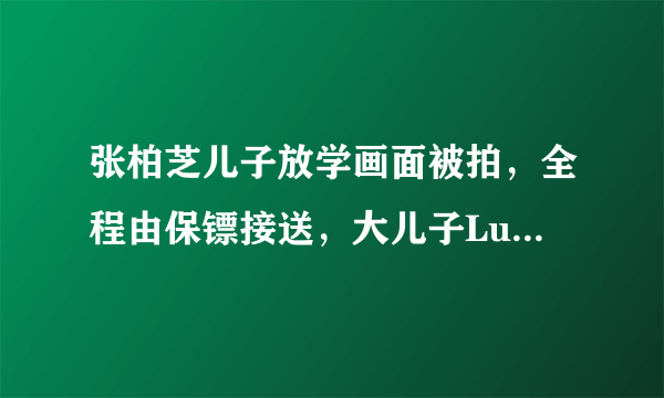 张柏芝儿子放学画面被拍，全程由保镖接送，大儿子Lucas神情低落