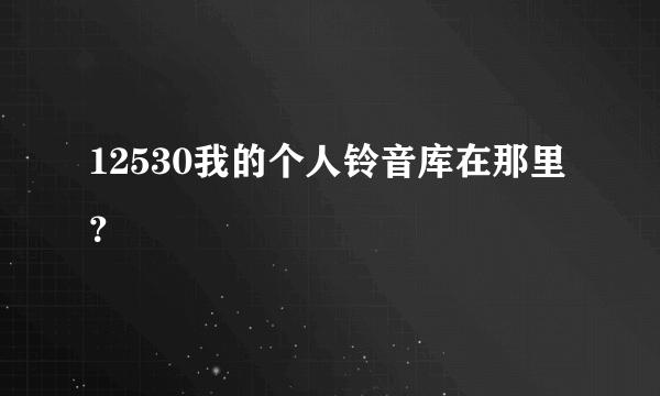 12530我的个人铃音库在那里？