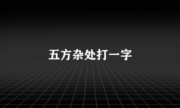 五方杂处打一字