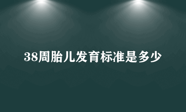 38周胎儿发育标准是多少