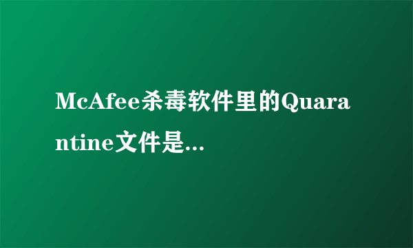 McAfee杀毒软件里的Quarantine文件是病毒库吗？6个多G太大了，可以删掉吗？