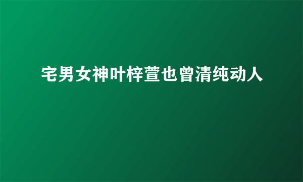 宅男女神叶梓萱也曾清纯动人